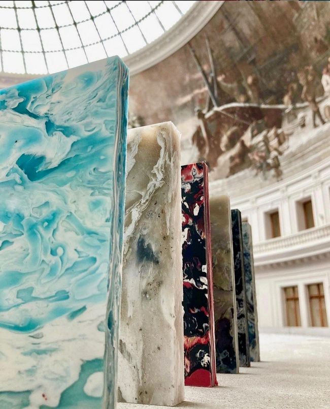 How Anga transforms used flexible plastics into marble-like panels